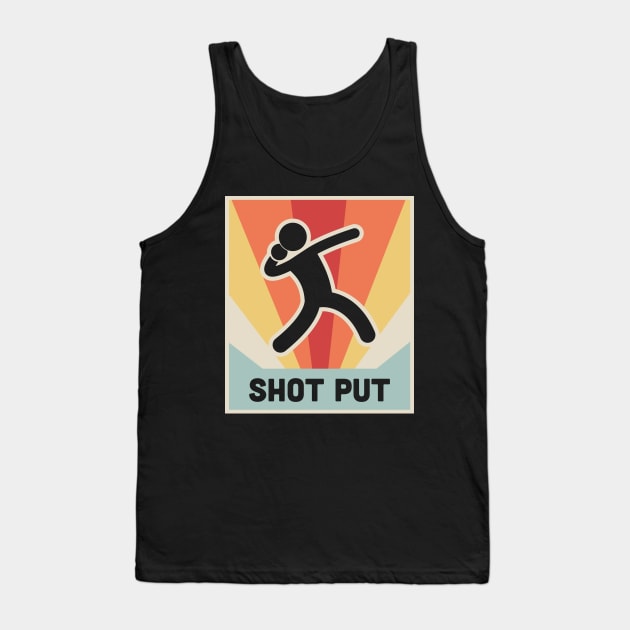 Vintage Style Shot Put Poster Tank Top by MeatMan